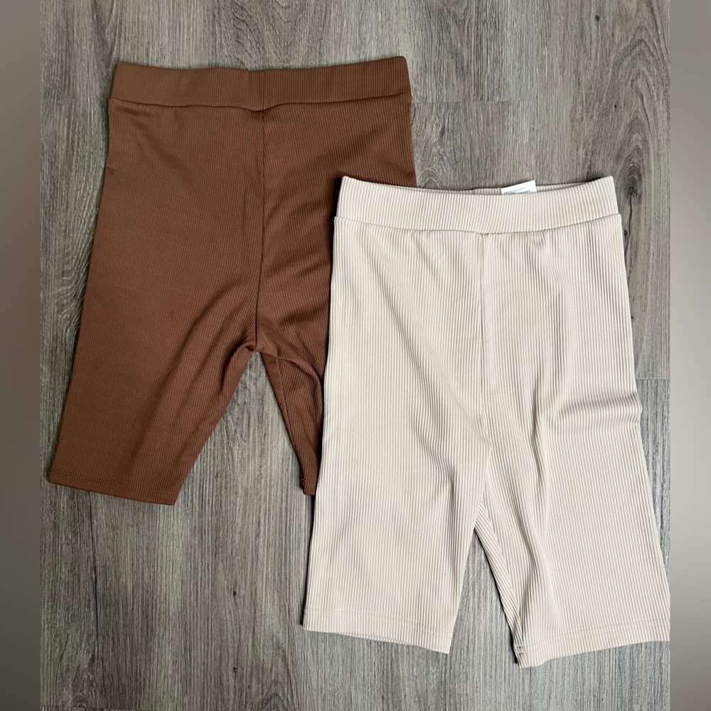 Neutral color biker shorts (3 biker shorts total)